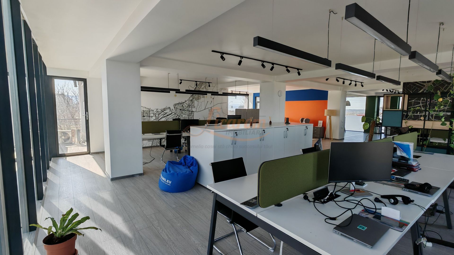 190 mp,Spatiu de Birouri/ Call Center/IT, Fitness,1980 euro/luna - Poză 8