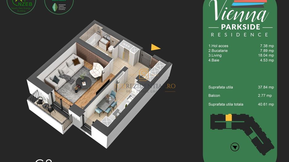 Garsoniera spatioasa zona Metalurgiei, constructie noua, comision 0 - Poză 10
