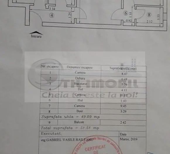 Liber de vanzare apartament 3 camere Baza 3, etaj intermediar - Poză 9