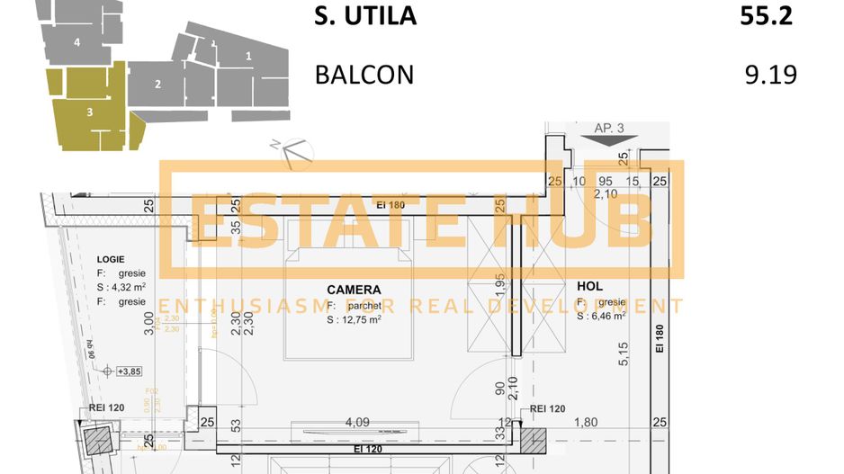 Apartament 2 camere FINISAT | zona Centrala | Comision 0% - Poză 3