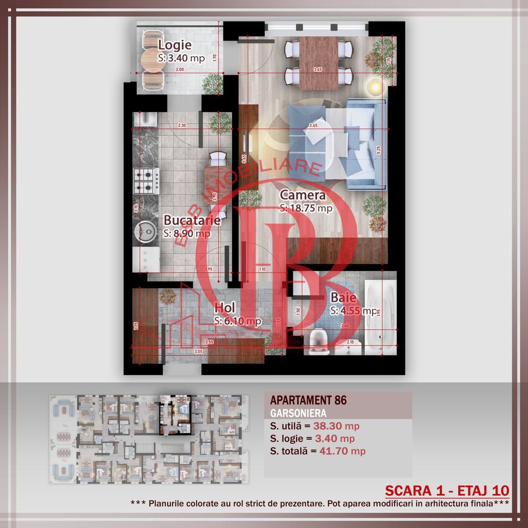 Garsoniera ideala pt  investitie Titan Pallady Metrou Nicolae Teclu - Schiță 2