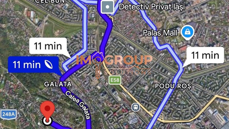 TEREN INTRAVILAN  1480mp + CASA - LA 2,7 KM DE PODU ROS - Poză 4