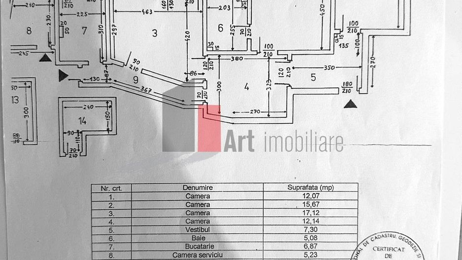 Apartament 4 camere - zona Stefan cel Mare/Obor - Schiță 13