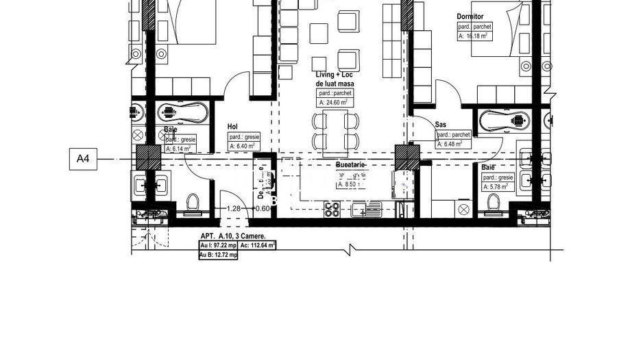 Apartament cu 3 camere | Noua | 97 mp Utili - Poză 8