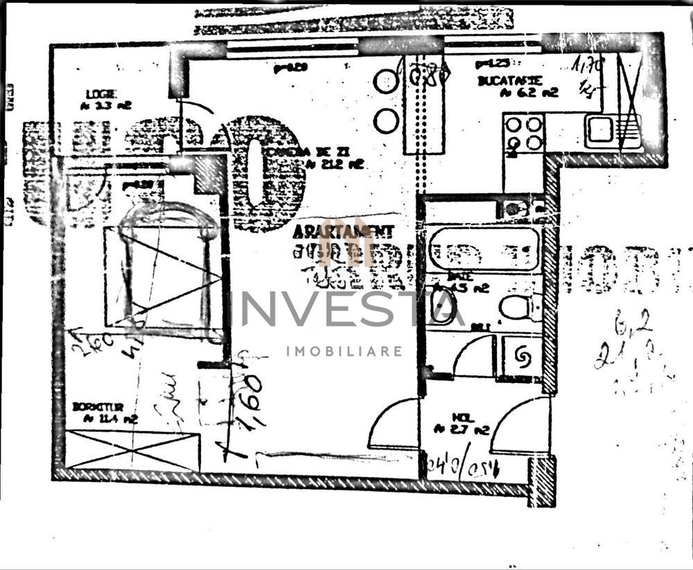 Apartament cu 2 camere, localizat in Centru Cluj-Napoca - Schiță 8