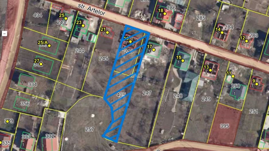 Vânzare, teren, 15 ari, str. Artelor, Ciorescu - Poză 1
