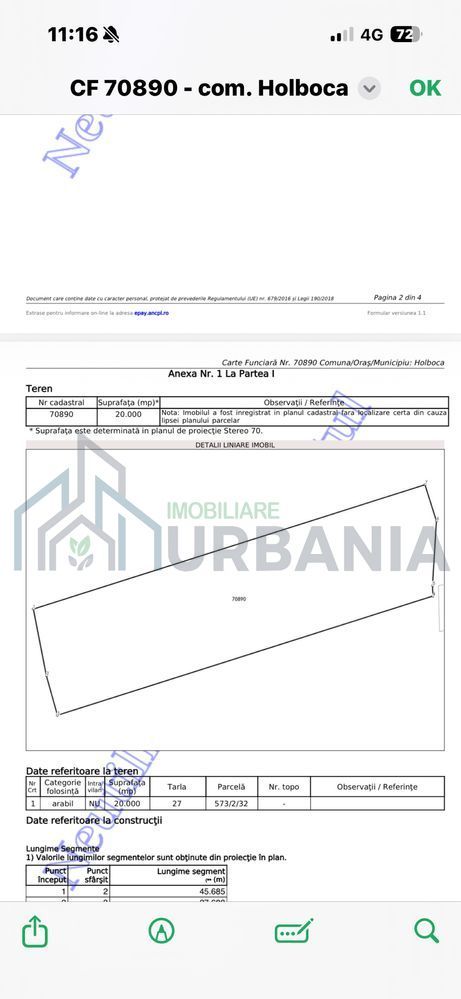 Teren arabil în comuna Holboca, suprafață de 20.000 mp - Poză 4