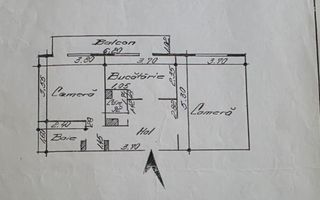 2 Camere Decomandat - 63 mp - Etaj Intermediar –Ideal Investiție sau Rezidențial - Schiță 11