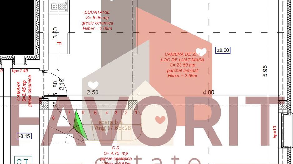 Duplex 5 camere ,despartit prin camera tehnica, finisat la cheie in Mosnita - Schiță 17