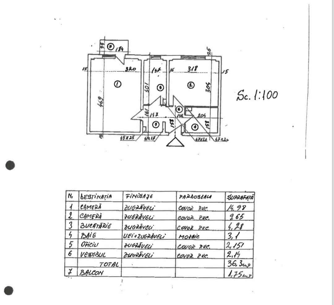 Apartament cu 2 camere 38,05 mp - metrou Raul Doamnei - Poză 13