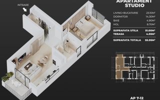 2cam.studio dec.+parcare/central Popesti-Leordeni - Poză 1