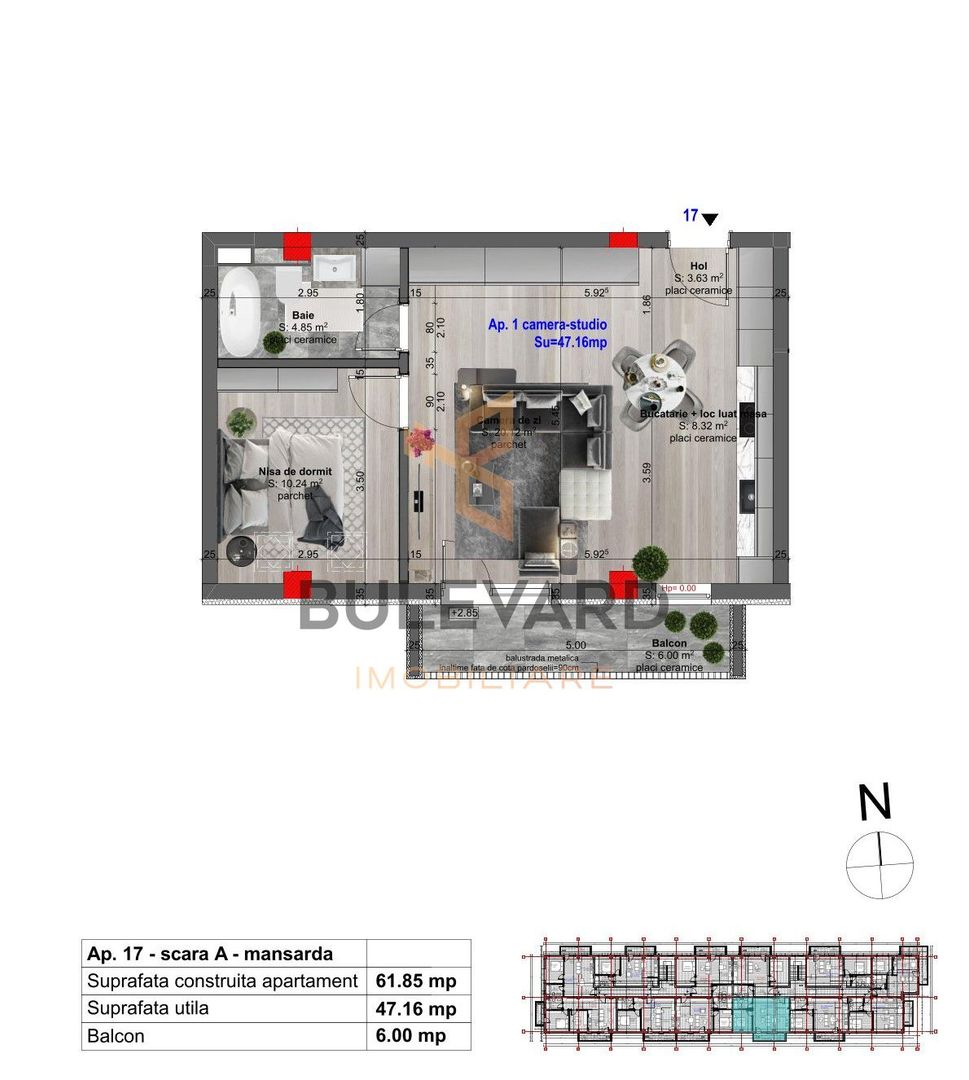 Apartament cu 2 camere, zona strazii Dumitru Mocanu! - Poză 4