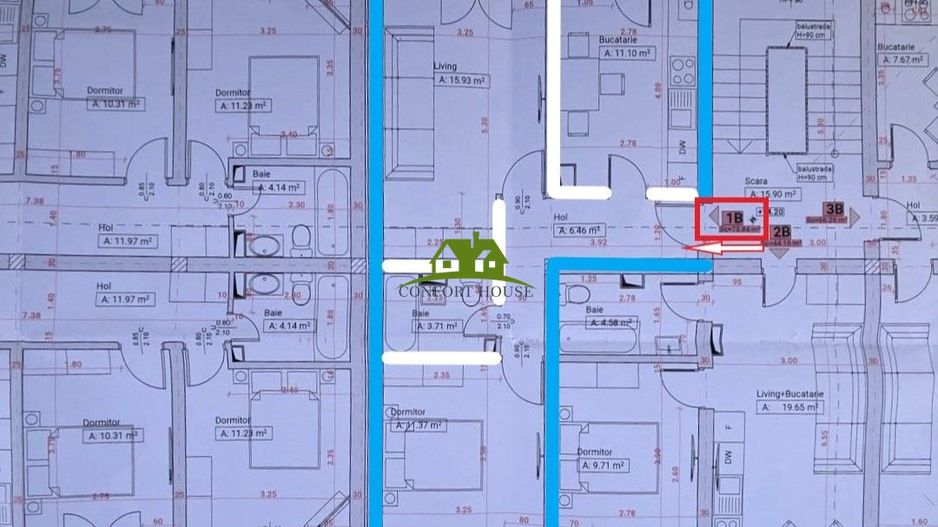 APT. nou in Ostroveni | Tip A | Iulie | Centrala proprie |3 Balcoane - Poză 19