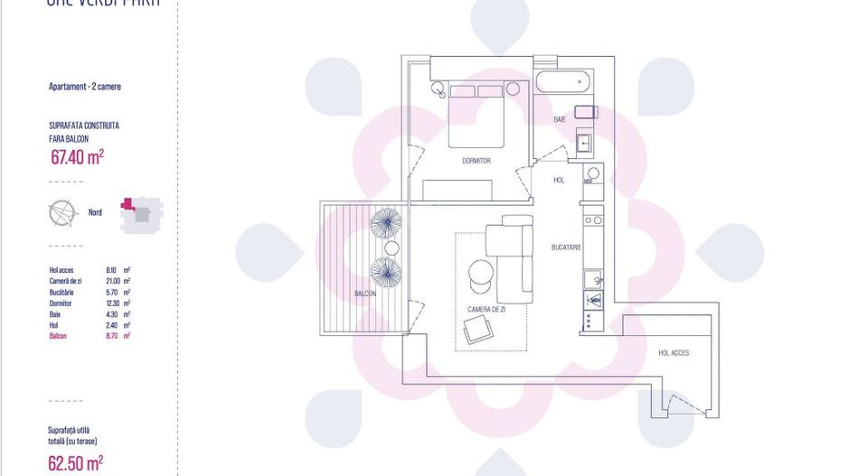 Vanzare 2 camere ONE Verdi Park | Finalizat | Lux urban - Schiță 10