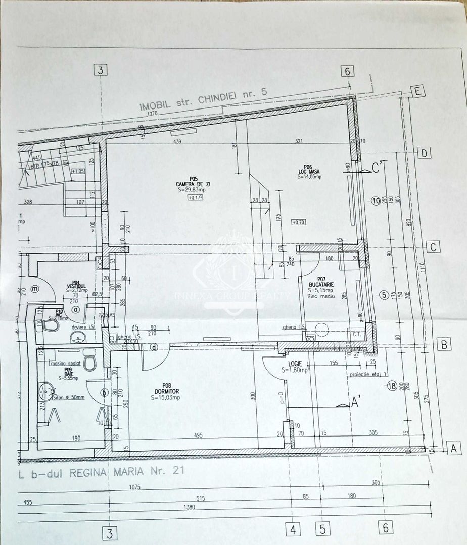 Apartament / Spațiu de birouri open-space de vânzare – Mitropoliei – Unirii - Schiță 13