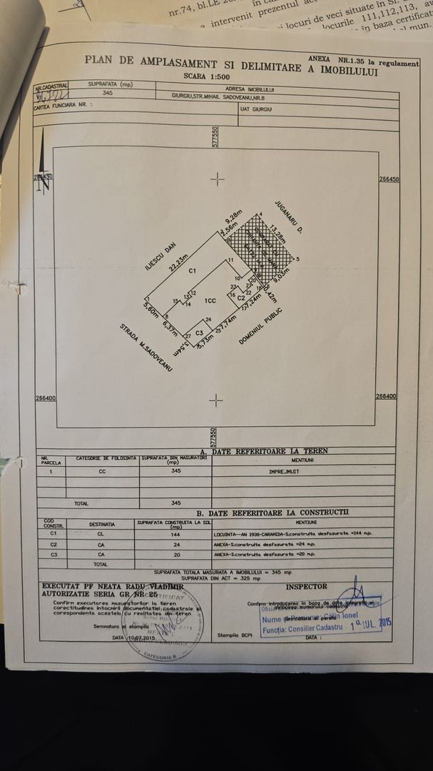 De vânzare  casă situată pe strada Mihail Sadoveanu - Schiță 23
