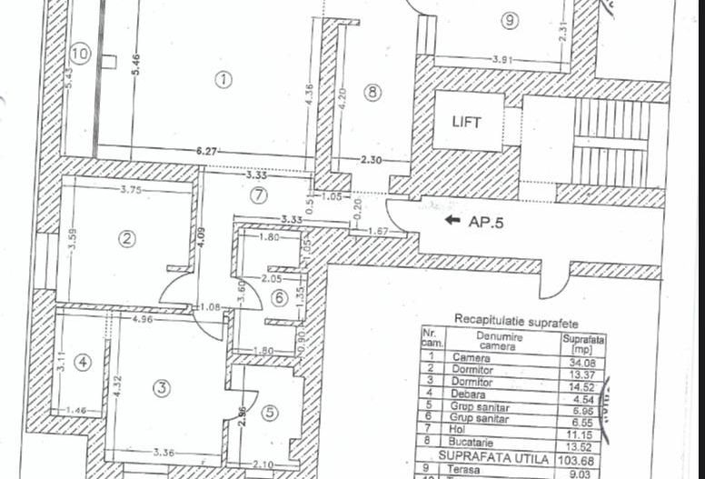 3 camere Bloc Nou Rahmaninov- Floreasca - Schiță 19