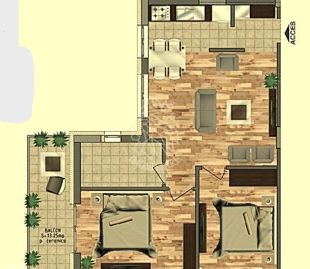 Apartament 3 camere, balcon, et 1 - Nou Finisat la cheie- Zona Terra - Poză 2