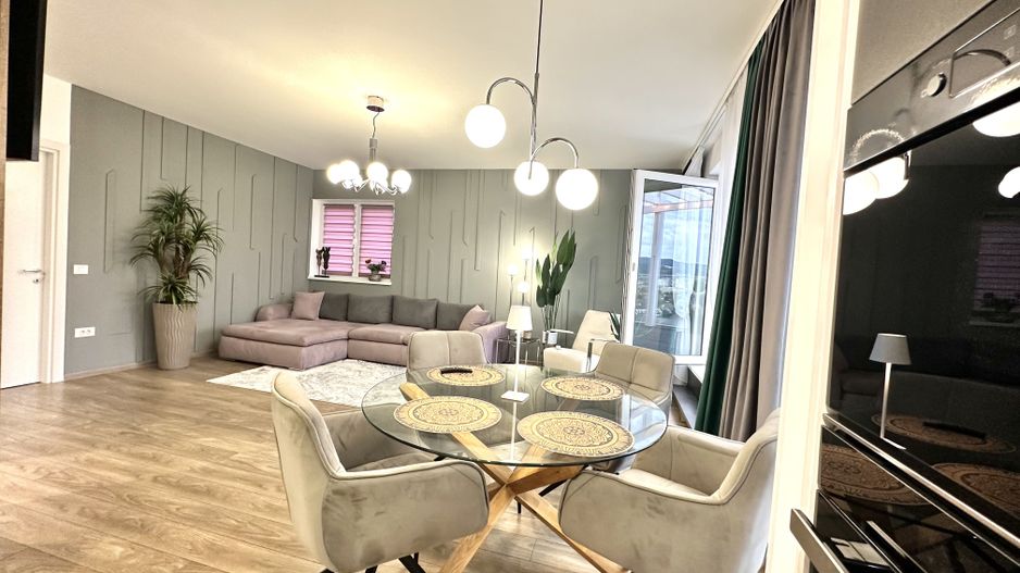Penthouse modern de inchiririere cu 3 camere, terasă 80 mp zona Coresi - Poză 3