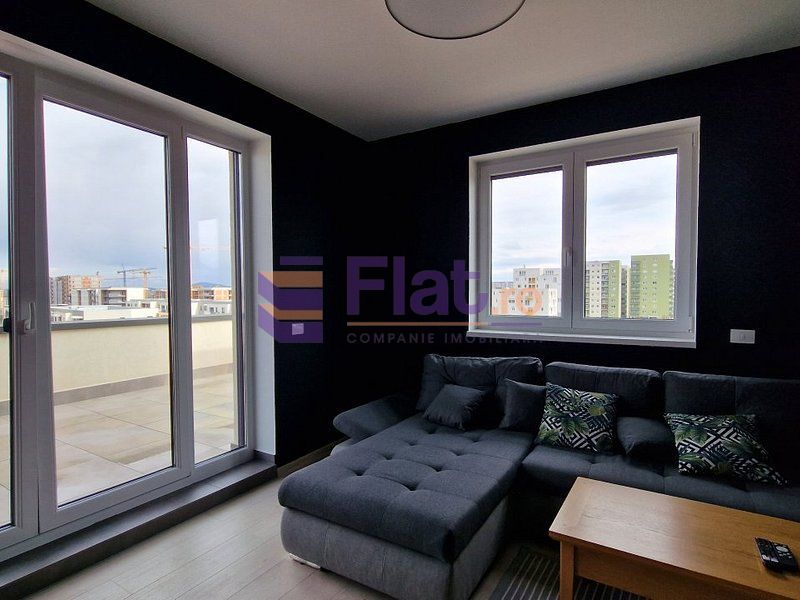 Penthouse de închiriat | 2 camere | Coresi – Tractorul | Terasă 50 mp - Poză 4