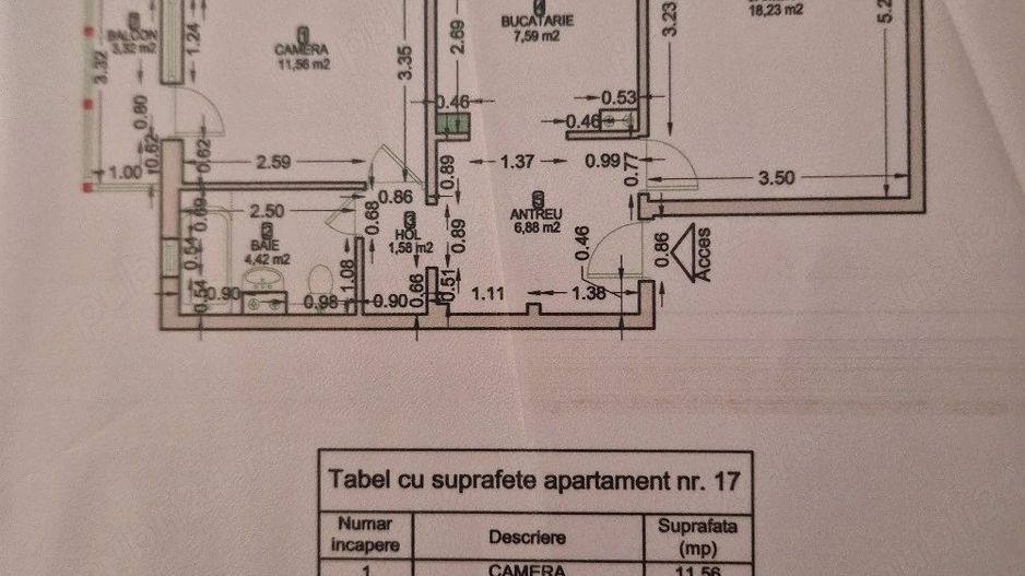 Apartament 2 camere decomandat -spatios ,balcon inchis, zona Sarelui - Poză 3