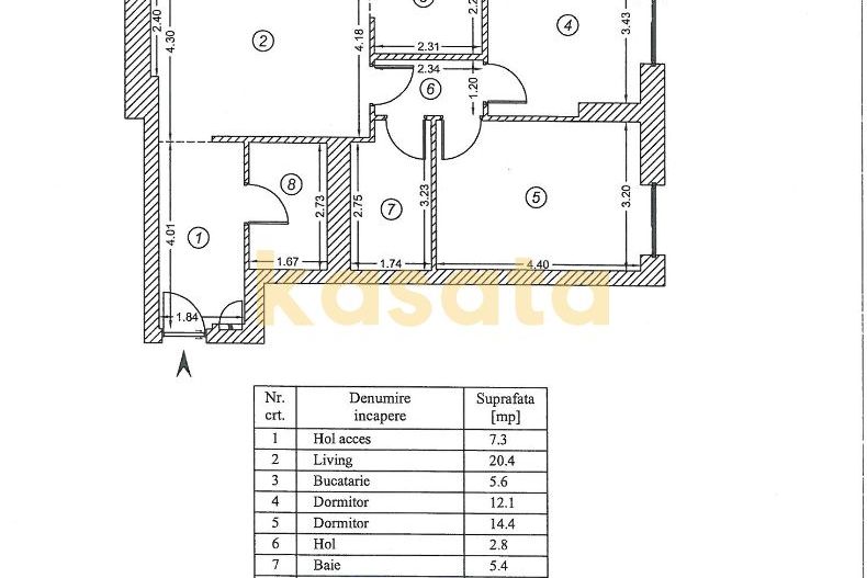 3 Camere | Cotroceni | Finisaje Premium | Metrou Aproape - Schiță 16