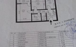 Apartament 2 camere decomandat | Ozana | Etaj 2 | 56,7 mp - Schiță 11