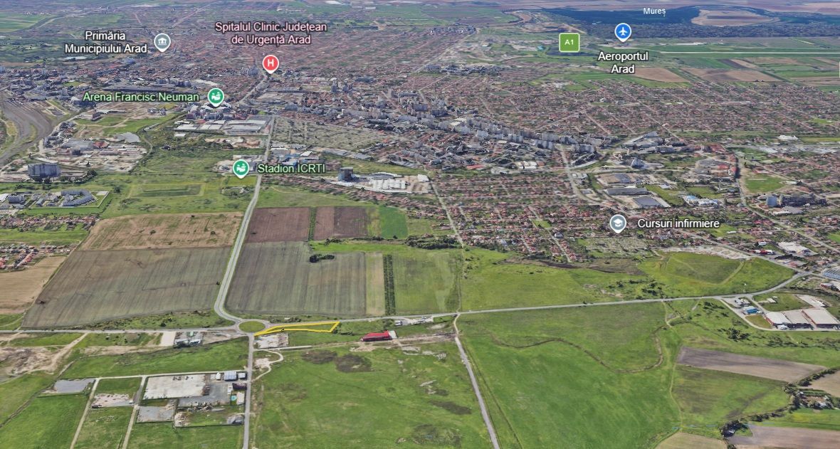 Teren de vânzare 4.717 mp Expunere excelentă la Centura Nord Arad PUZ - Poză 3
