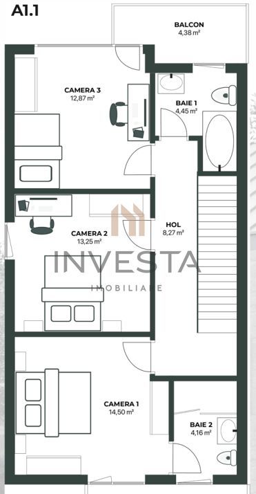 Casa premium cu 280 mp teren,  Ansamblu Rezidential Nou, Popesti, Cluj - Schiță 5