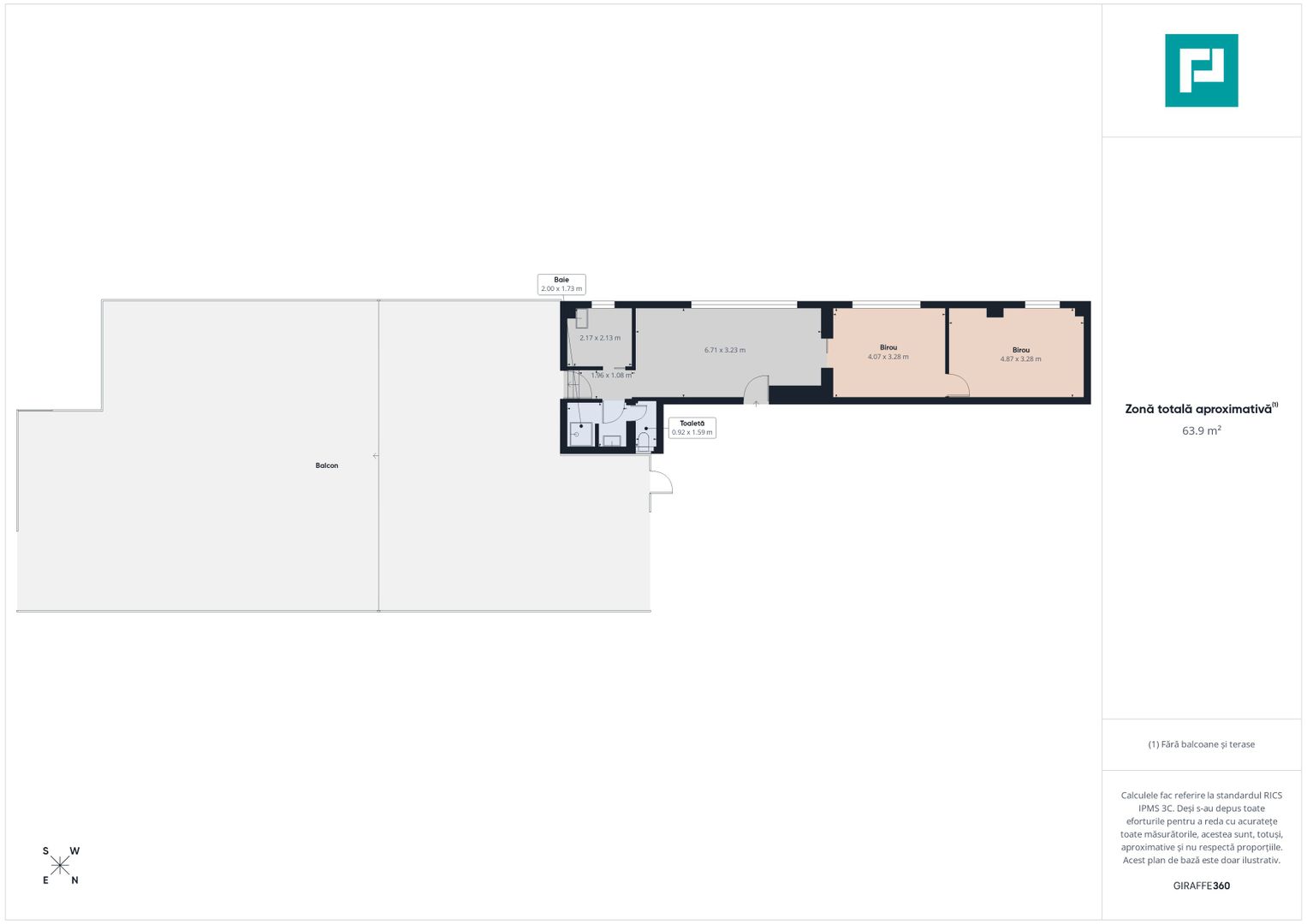 Birou Premium 63,9 mp + Terasă 70 mp | Etaj retras - Poză 10