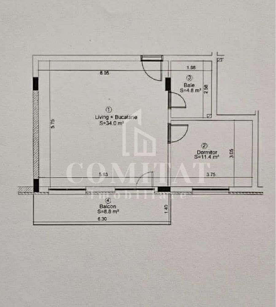 Apartament 2 camere | La cheie | Zona Str Eroilor - Schiță 7