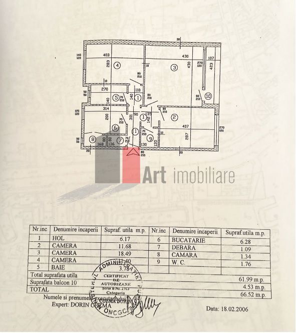 Apartament 3 camere decomandat Tineretului - Schiță 16