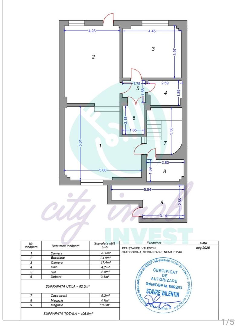 2 camere, 106 mp utili, imobil cu 1 ap/etaj – zona Obor - Poză 9