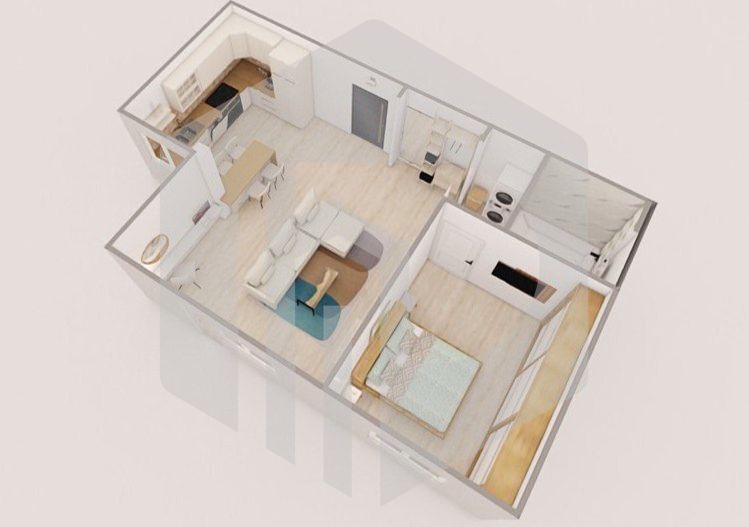 Apartament 2 Camere | 60mpu | Bloc Y  Etaj intermediar | Rahovei - Poză 7