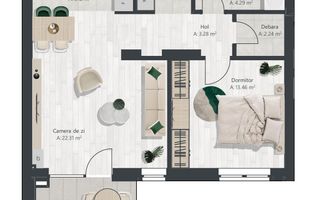 Apartament nou cu 2 camere | Denya Forest - Poză 8
