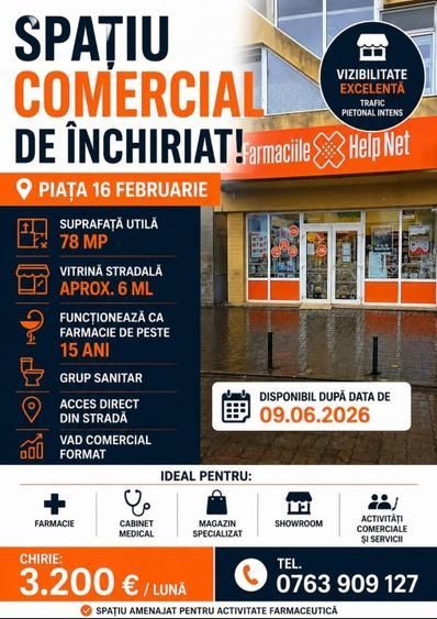 Spatiul Comercial stradal 78mp P-ta 16 Februarie -Farmaceutic format - Poză 2