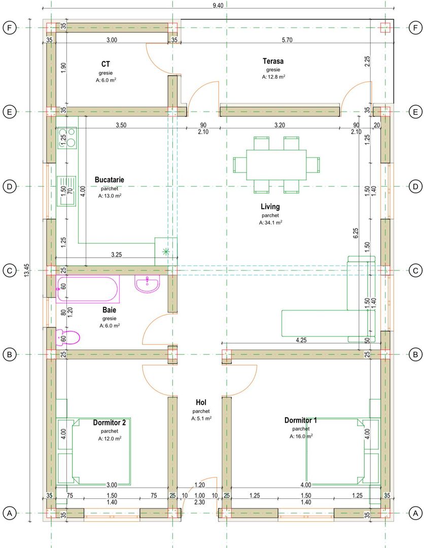 Casa Individuala Becicherecu Mic,Parter,3 Camere,Terasa Acoperita - Poză 12