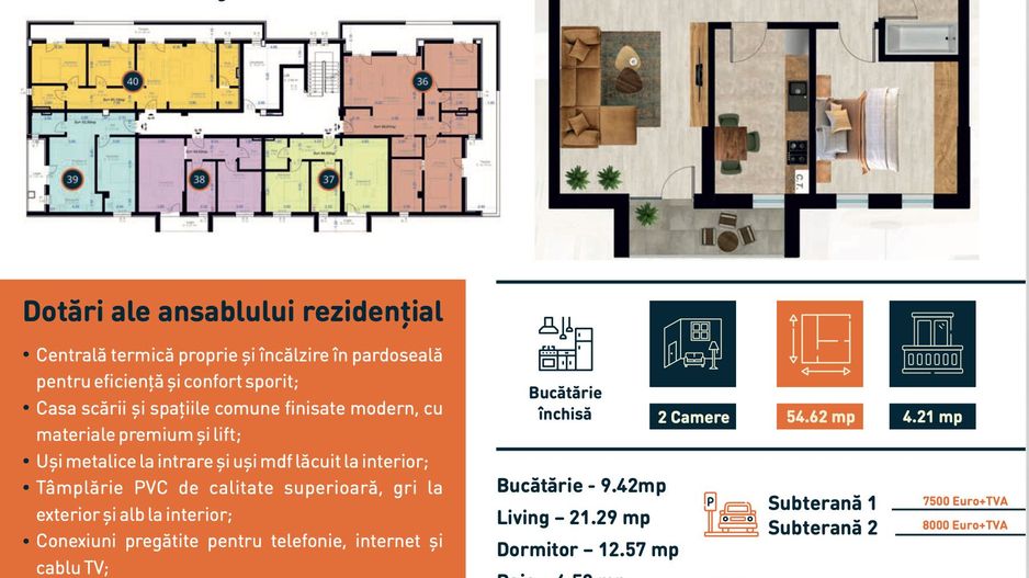 Apartament 2 camere, Timisoara zona NORD, predare Noiembrie 2025! - Schiță 8