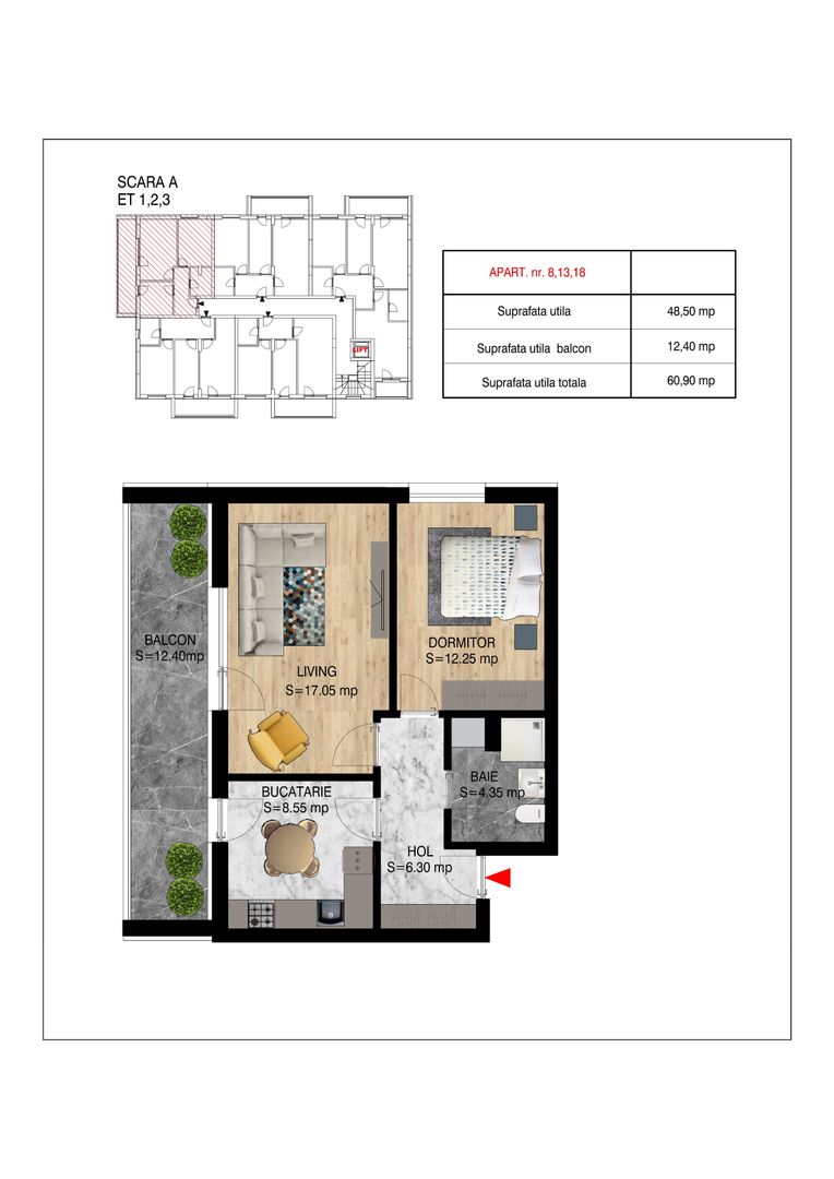 2 camere decomandat   Pallady Metrou Nicolae Teclu - Poză 10
