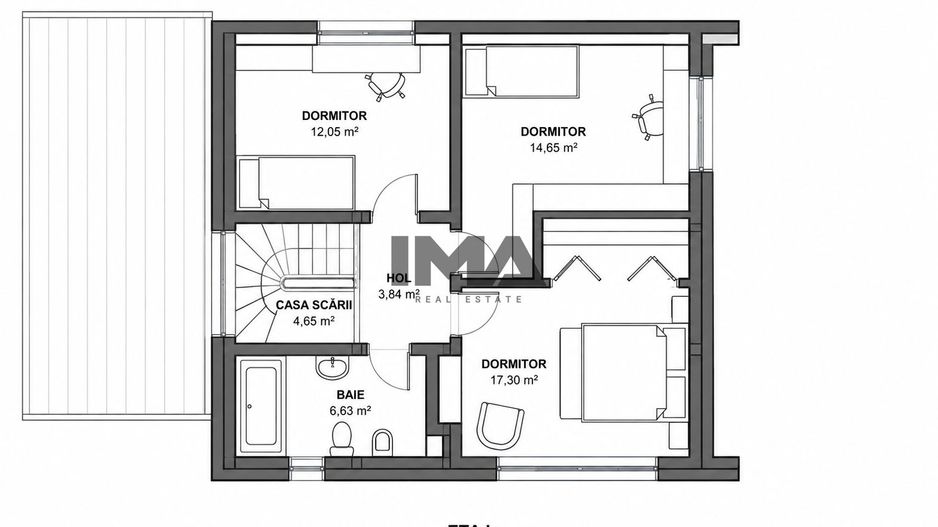 Casă individuală | 112 mp | Teren 400 mp | Parcare acoperită | Chinten - Schiță 17