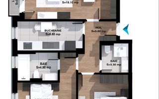 3 Camere Decomandat, Mutare Imediata,Titan-Pallady - Poză 3