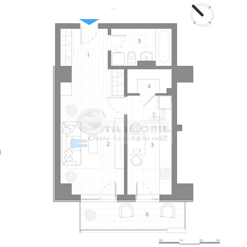 Apartament o camera - bloc nou - Cug - Selgros - Poză 3
