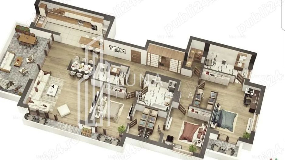 PENTHOUSE EXCLUSIVIST – 178 m² + terasă panoramică 40 m² – zona Noua - Poză 4