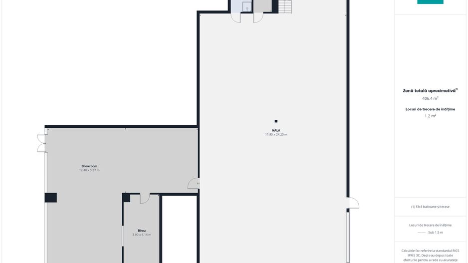 Birouri 102mp + Hală 290 mp în Micălaca - Poză 18