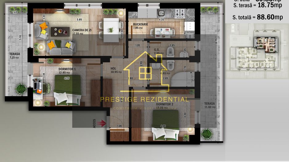 Ap.3 cam-70mp+20mp Terasa, Nicolae Grigorescu, Metrou - Poză 1