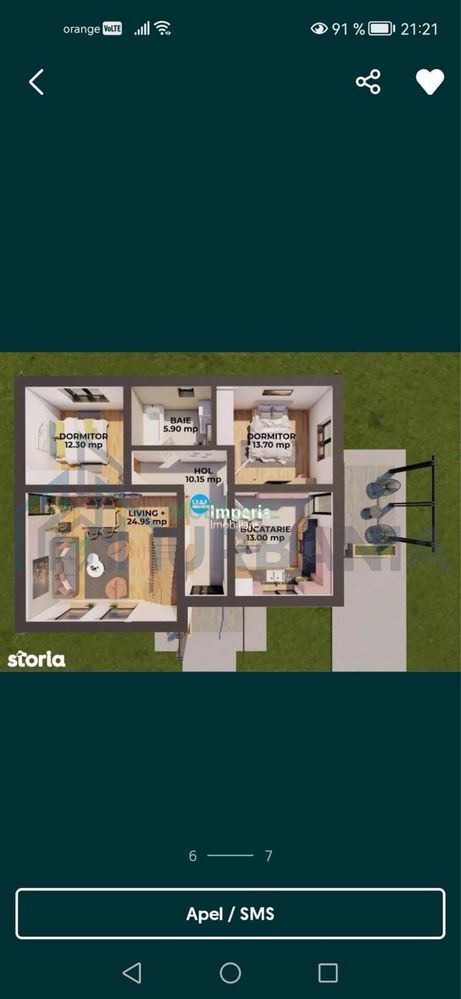 Casă nouă în Holboca, cartier Evelea Home - 3 camere, 118 mp construiți - Poză 8