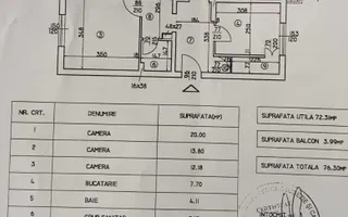 APARTAMENT 3 CAMERE BLOC REABILITAT | ETAJ INTERMEDIAR | ZONA OCTAVIAN GOGA - Schiță 12