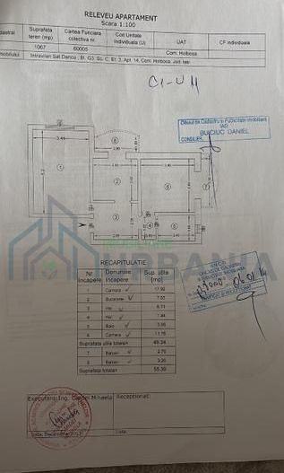 Apartament 2 camere, Dancu, etaj 3/3, 56 mp, 89.999 EUR - Poză 1