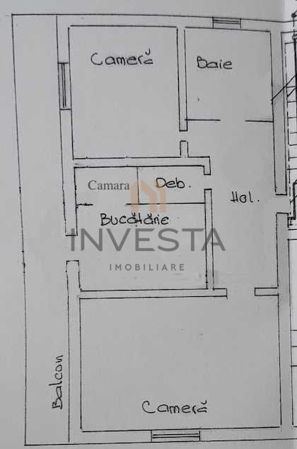 Apartament cu 2 camere decomandat Zorilor - Schiță 11