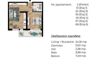 Apartament Tip Studio [ 750m Metrou Berceni ] - Poză 7